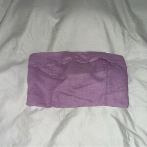 Abercrombie strapless linen scallop top